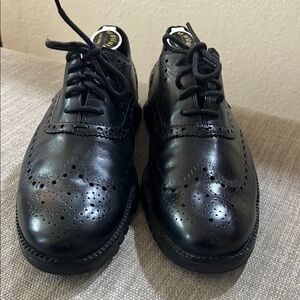 Cole Haan Black Leather Oxfords